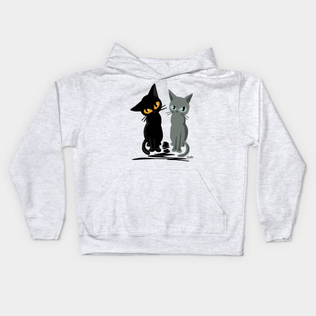 Black and gray Kids Hoodie by BATKEI